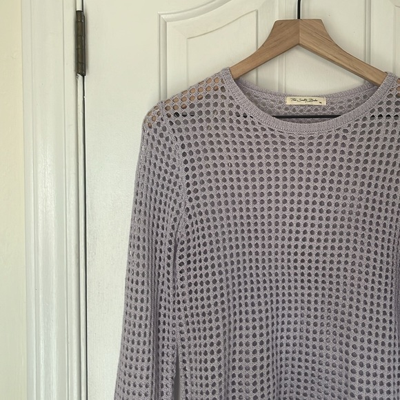The Salty Babe | Jackie Too Open Knit Lavender Crew Neck Sweater Medium Hawaii - Picture 3 of 8